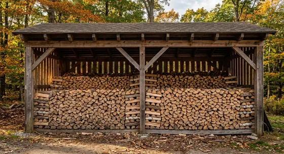 Укладка дров в Хотькове, проспект Каминная, 1