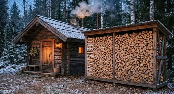 Укладка дров в Хотькове, улица Кооперативная, 15